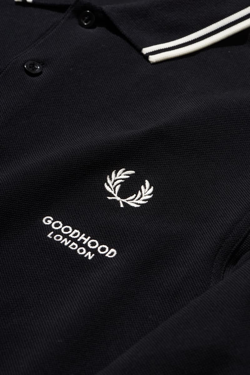 Fred Perry x Goodhood Collaboration Release Info polo shirt information lookbook monochrome