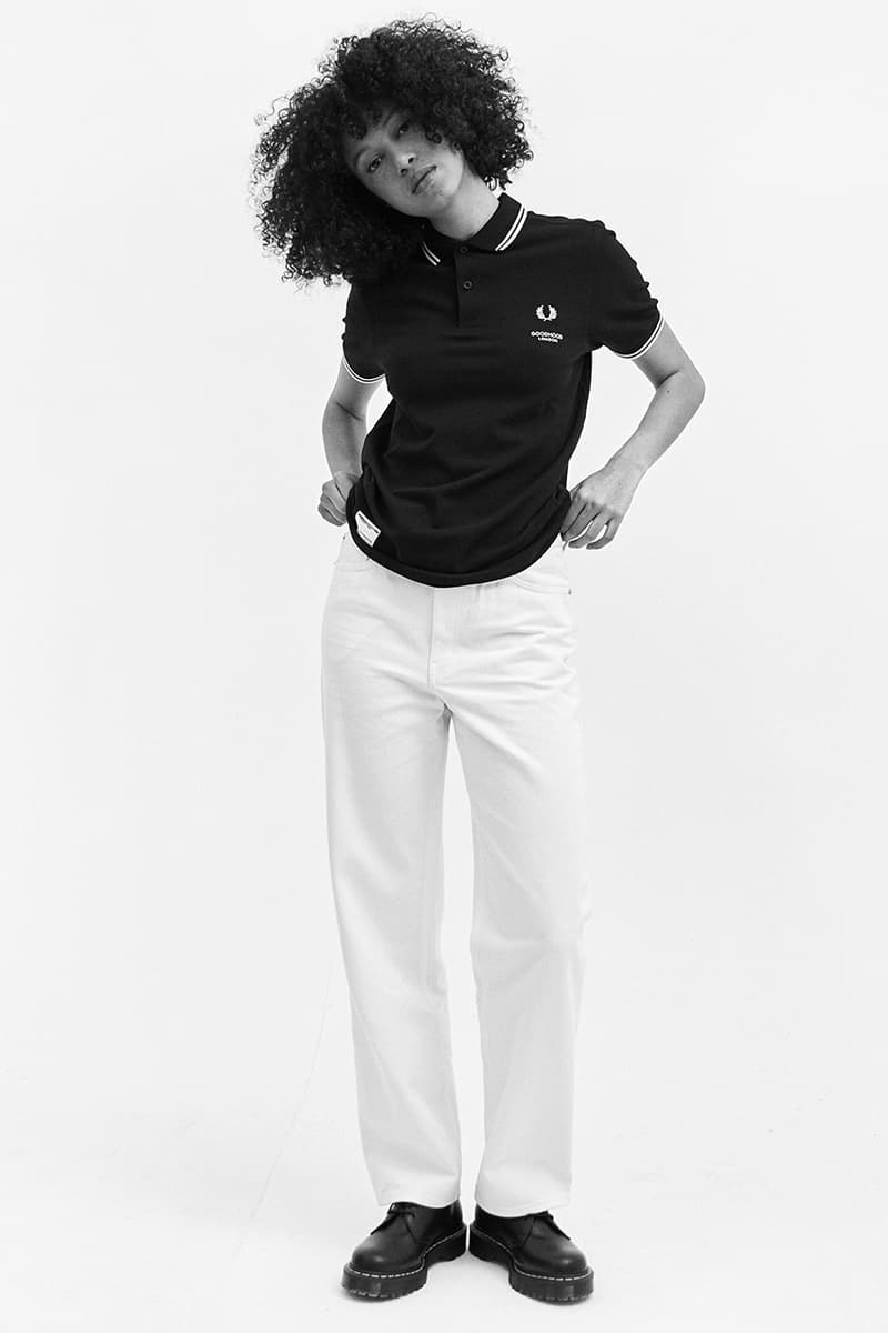 Fred Perry x Goodhood Collaboration Release Info polo shirt information lookbook monochrome