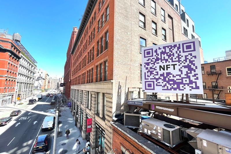 FRIDGE NFT 'Nothing Fucking There' New York Billboard QR Code Scan Bid Rarible OpenSea Marketplace Bids $100,000 USD Non-Fungible Token