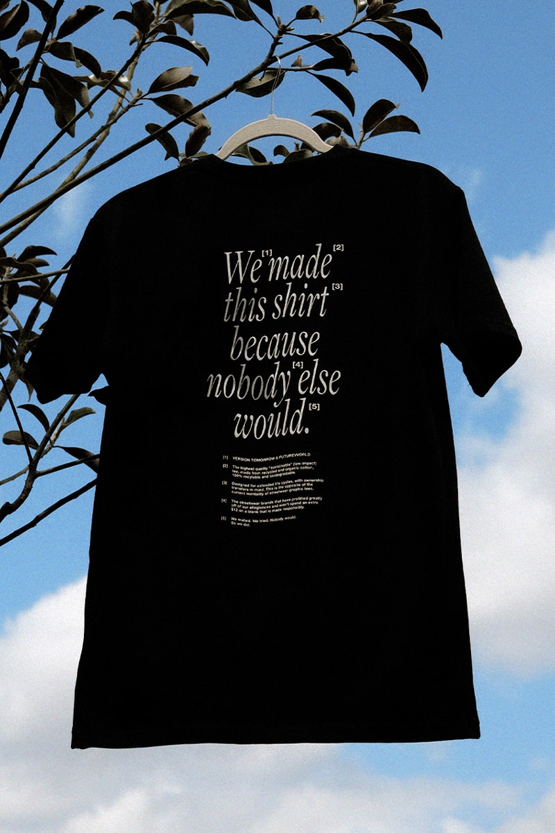 FUTUREVVORLD version tomorrow public school nyc graphic t shirts sustainable official release date info photos price store list buying guide
