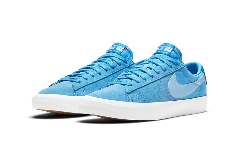 nike sb skateboarding blazer low gt grant taylor el camino coast signal white psychic DC7695 400 official release date info photos price store list buying guide