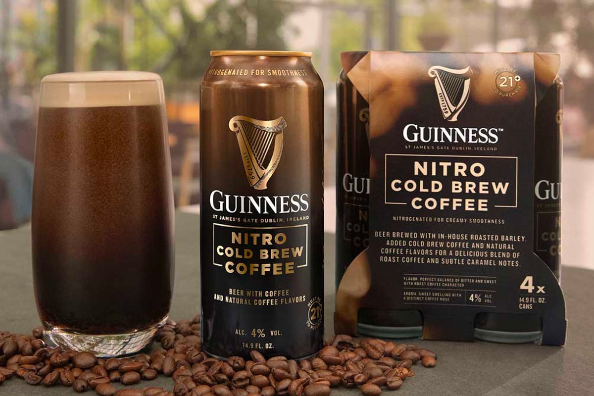 New Guinness Nitro Cold Brew Coffee Beer Is a Bold Amalgamation of Flavors Alcoholic Beverage Nitrogen-based drink roast coffee cold brew 
