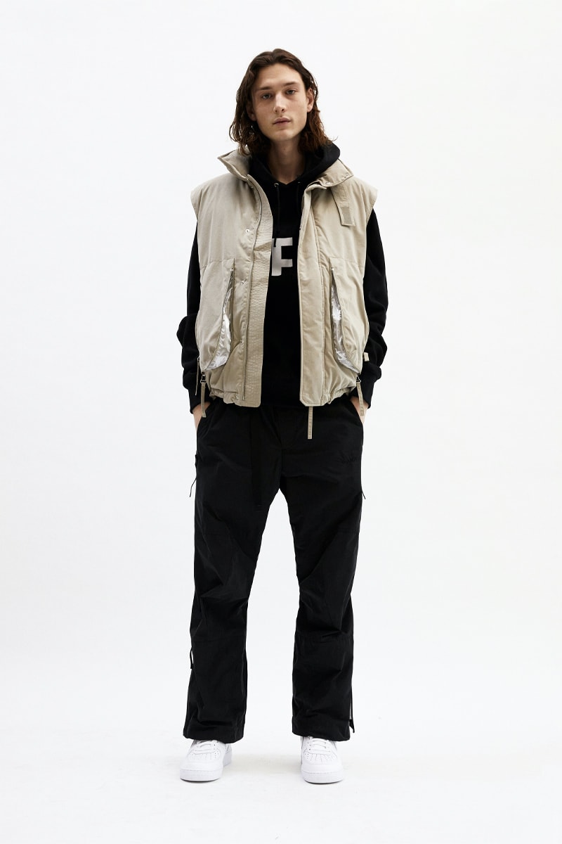Helmut Lang Highlights Multi-Functional Pieces For Its Fall/Winter 2021 Collection Lookbooks Maggie Maurer Maggie Joy Maurer Puffer Vest Weatherproof functional seasonal garments hi-tech materials denim