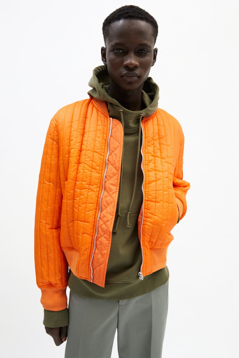 Helmut Lang Highlights Multi-Functional Pieces For Its Fall/Winter 2021 Collection Lookbooks Maggie Maurer Maggie Joy Maurer Puffer Vest Weatherproof functional seasonal garments hi-tech materials denim