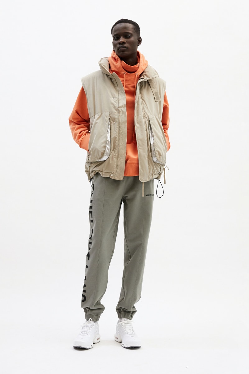 Helmut Lang Highlights Multi-Functional Pieces For Its Fall/Winter 2021 Collection Lookbooks Maggie Maurer Maggie Joy Maurer Puffer Vest Weatherproof functional seasonal garments hi-tech materials denim