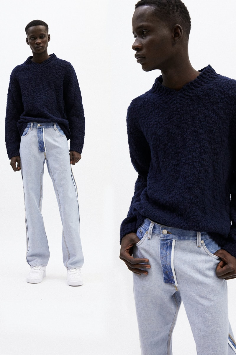 Helmut Lang Highlights Multi-Functional Pieces For Its Fall/Winter 2021 Collection Lookbooks Maggie Maurer Maggie Joy Maurer Puffer Vest Weatherproof functional seasonal garments hi-tech materials denim