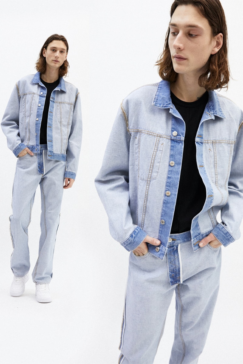 Helmut Lang Highlights Multi-Functional Pieces For Its Fall/Winter 2021 Collection Lookbooks Maggie Maurer Maggie Joy Maurer Puffer Vest Weatherproof functional seasonal garments hi-tech materials denim