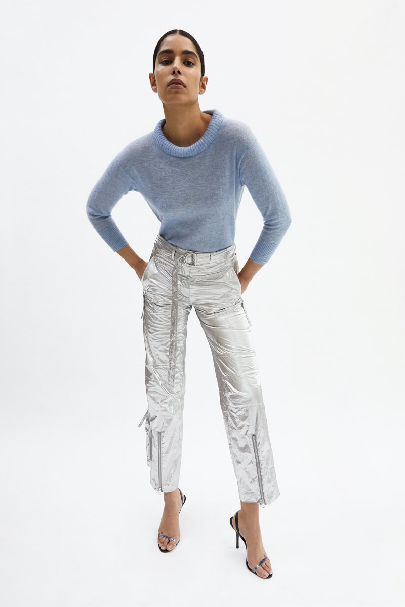 Helmut Lang Highlights Multi-Functional Pieces For Its Fall/Winter 2021 Collection Lookbooks Maggie Maurer Maggie Joy Maurer Puffer Vest Weatherproof functional seasonal garments hi-tech materials denim