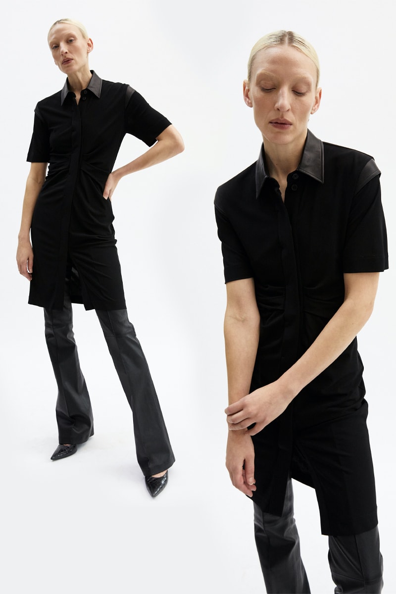 Helmut Lang Highlights Multi-Functional Pieces For Its Fall/Winter 2021 Collection Lookbooks Maggie Maurer Maggie Joy Maurer Puffer Vest Weatherproof functional seasonal garments hi-tech materials denim