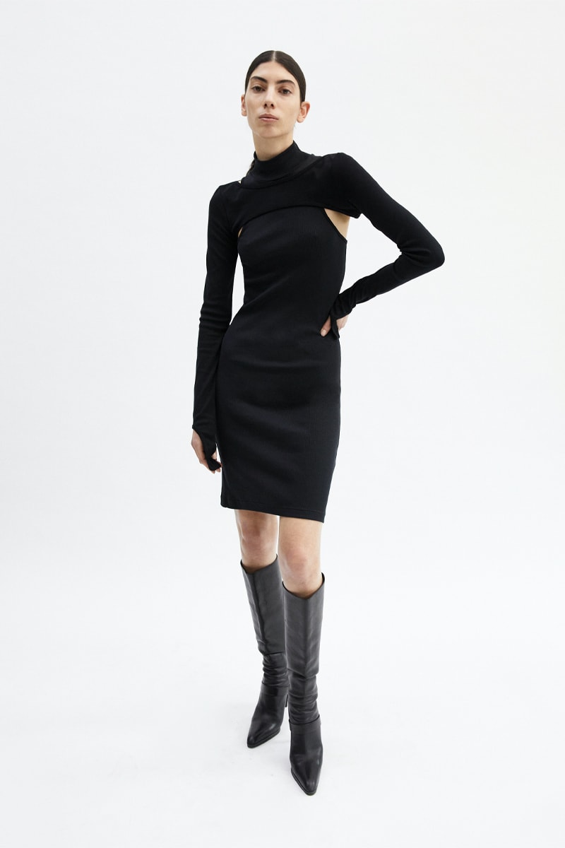 Helmut Lang Highlights Multi-Functional Pieces For Its Fall/Winter 2021 Collection Lookbooks Maggie Maurer Maggie Joy Maurer Puffer Vest Weatherproof functional seasonal garments hi-tech materials denim