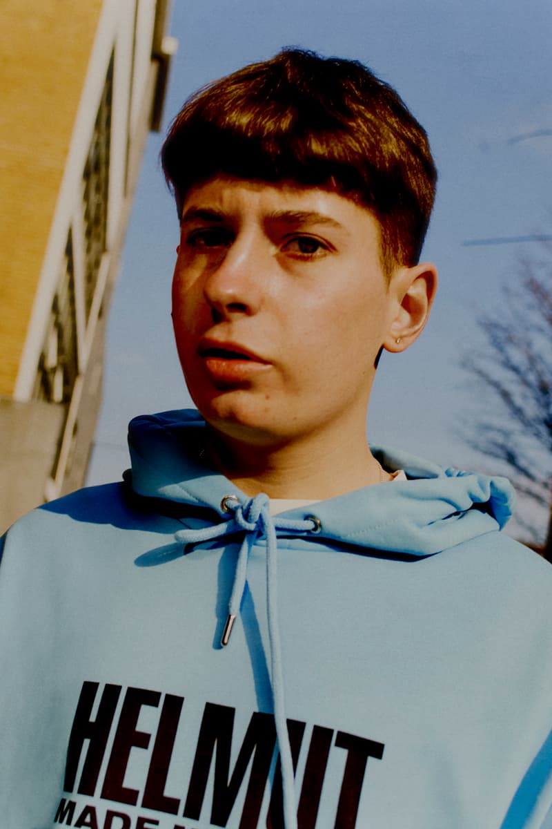 Helmut Lang Spring 2021 Slogan Capsule Collection Hoodies T-Shirts Tees Beanie Hats Face Masks Socks Hackney Dalston London Lookbook Campaign Impress Your Parents Lockdown Pandemic COVID-19 Visionaire 14 Hype 1995 Magazine Campaigns