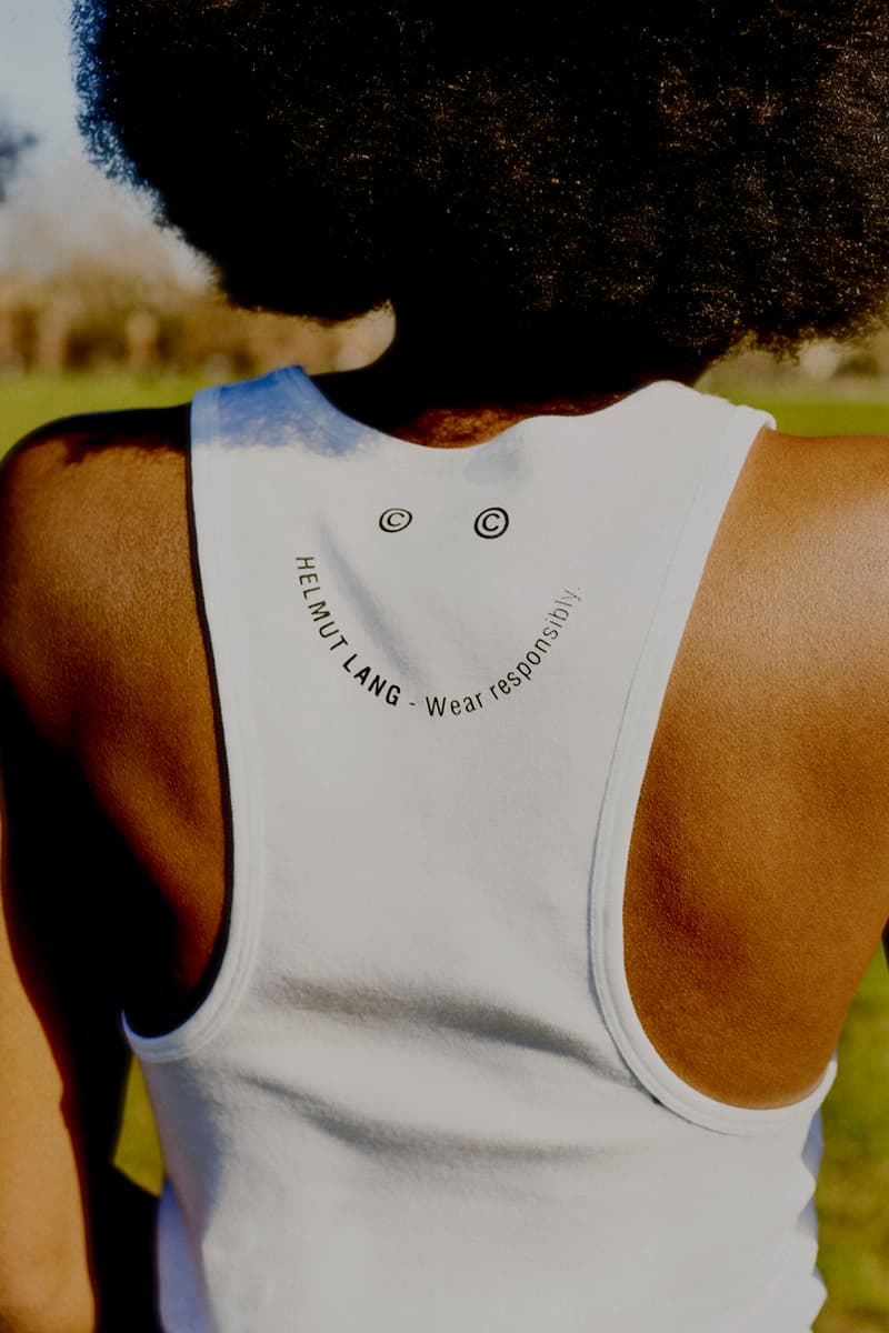 Helmut Lang Spring 2021 Slogan Capsule Collection Hoodies T-Shirts Tees Beanie Hats Face Masks Socks Hackney Dalston London Lookbook Campaign Impress Your Parents Lockdown Pandemic COVID-19 Visionaire 14 Hype 1995 Magazine Campaigns