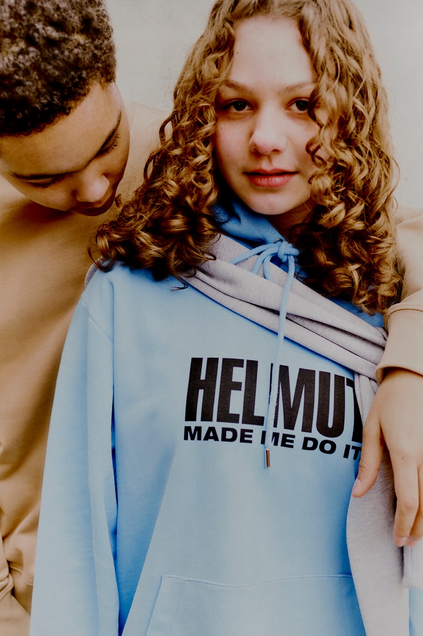 Helmut Lang Spring 2021 Slogan Capsule Collection Hoodies T-Shirts Tees Beanie Hats Face Masks Socks Hackney Dalston London Lookbook Campaign Impress Your Parents Lockdown Pandemic COVID-19 Visionaire 14 Hype 1995 Magazine Campaigns