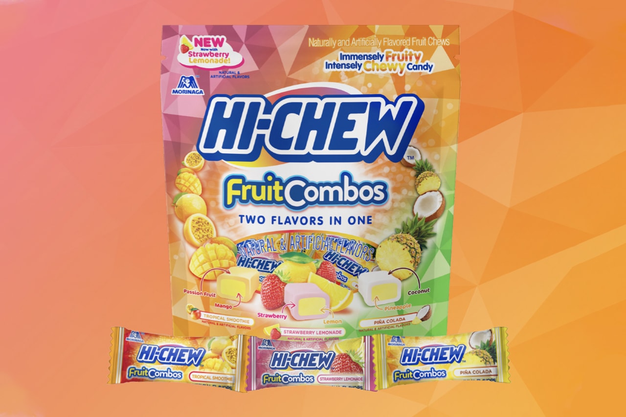 HI CHEW Strawberry Lemonade Fruit Combos Stand Up Pouch candy chewy tropical smooothie pina colada info