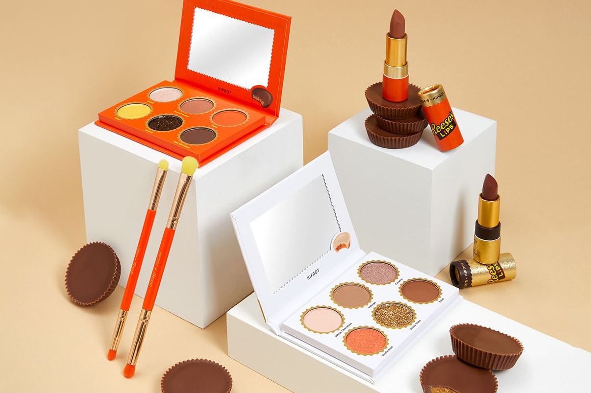 HIPDOT Hershey Reese’s makeup collection collaborations food makeup sweets candy fun peanut butter hersey milk chocolate 