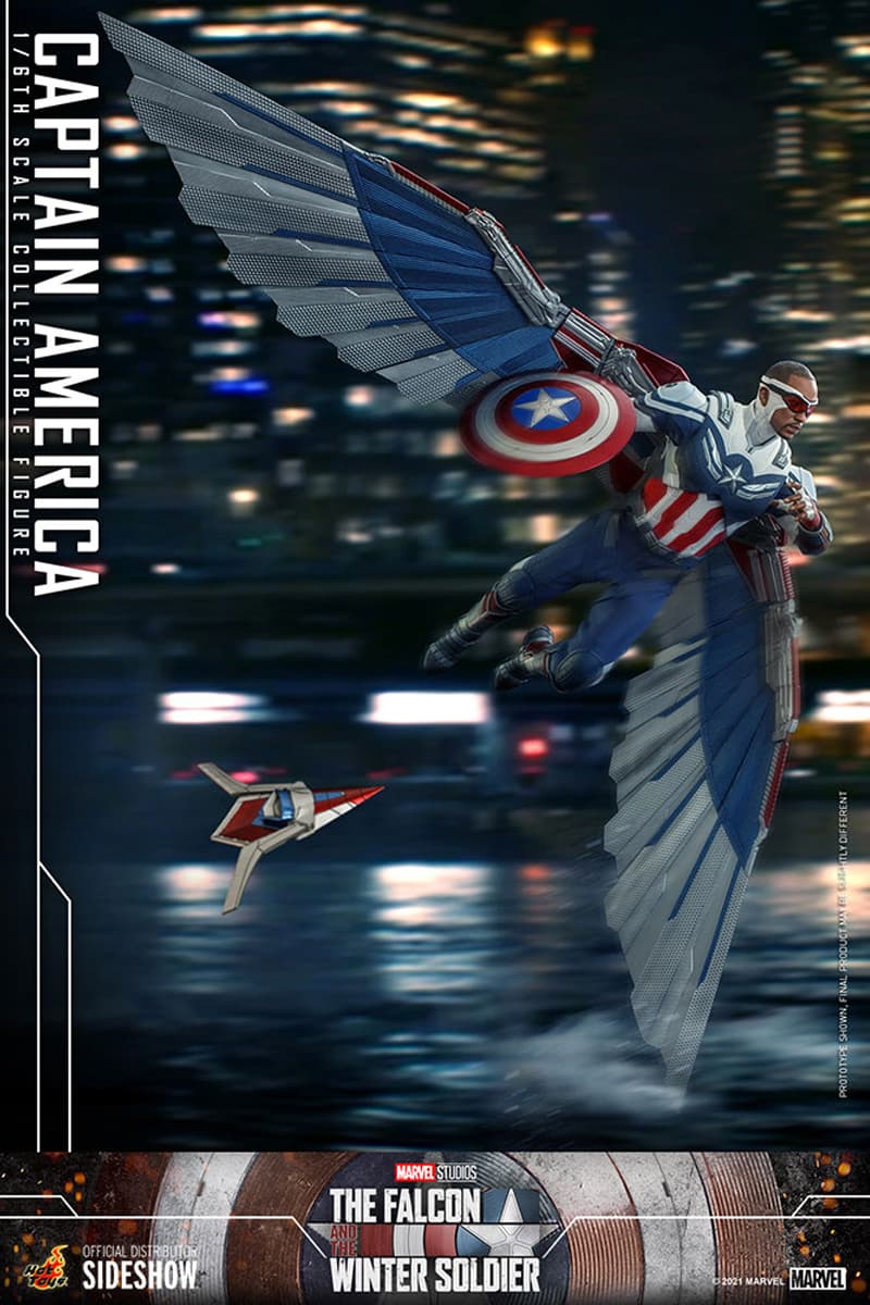 hot toys sideshow collectibles anthony mackie sam wilson captain america the falcon and the winter solider disney plus marvel cinematic universe 1 6th figure model 