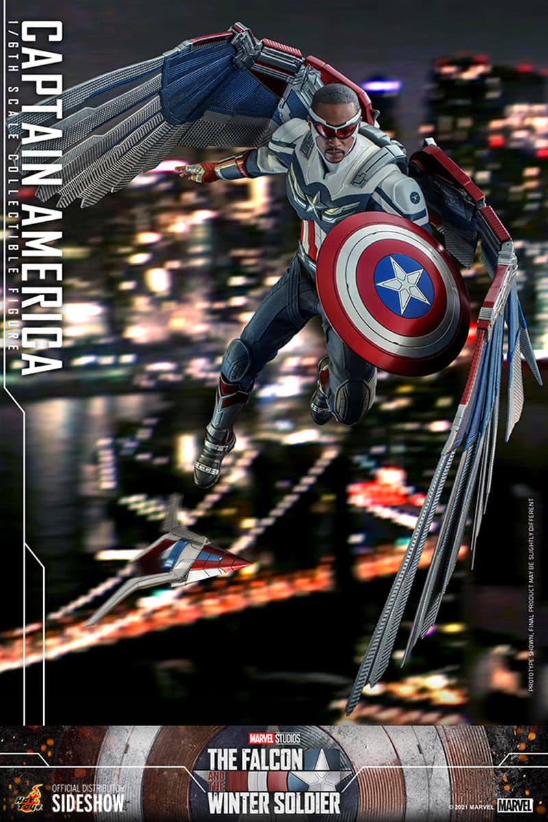 hot toys sideshow collectibles anthony mackie sam wilson captain america the falcon and the winter solider disney plus marvel cinematic universe 1 6th figure model 