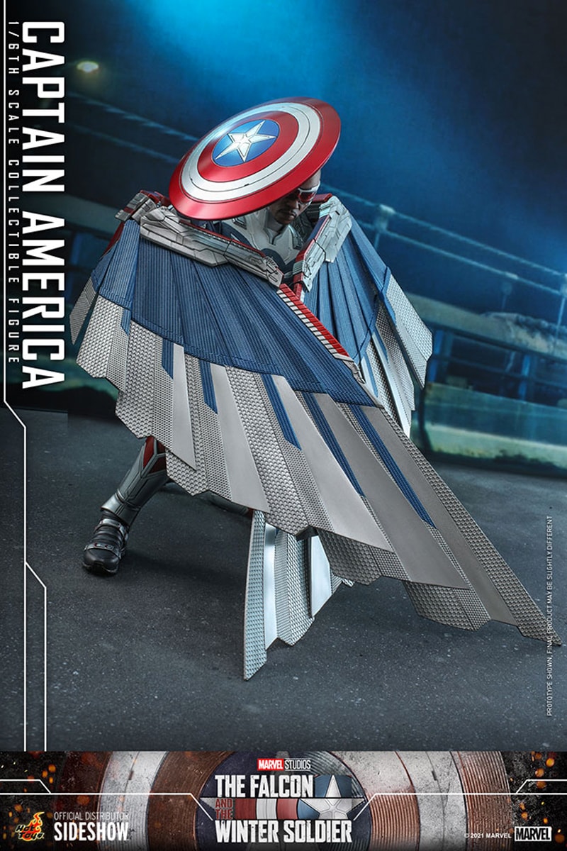 hot toys sideshow collectibles anthony mackie sam wilson captain america the falcon and the winter solider disney plus marvel cinematic universe 1 6th figure model 