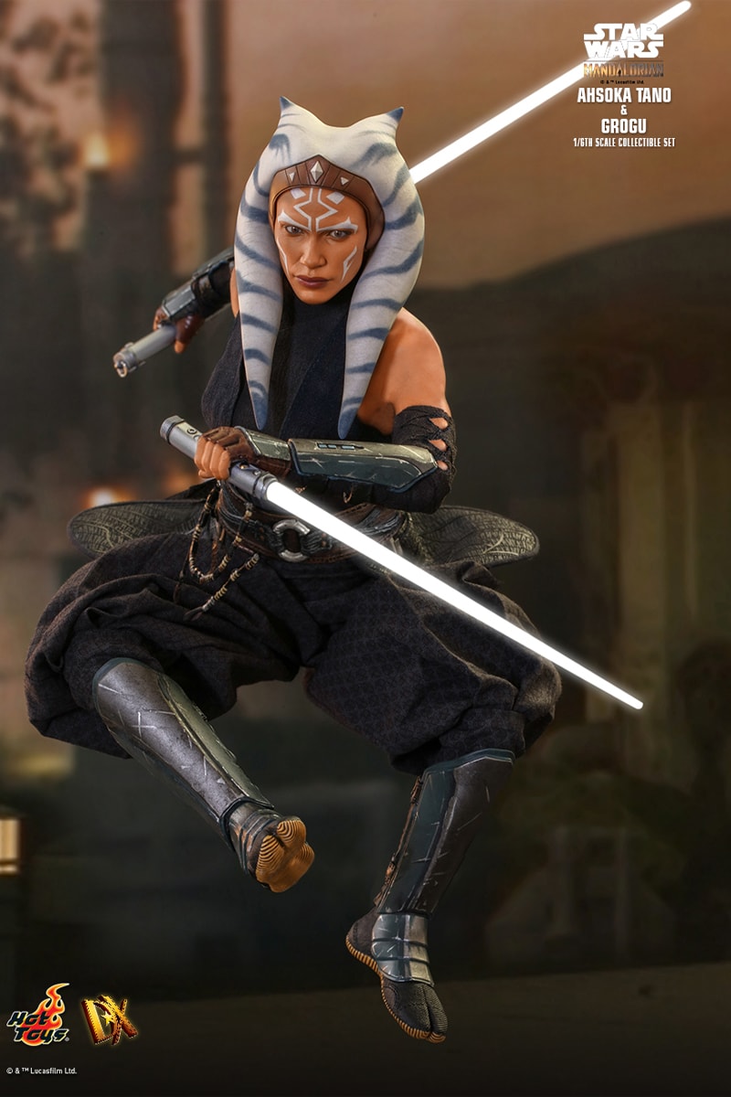 hot toys sideshow collectibles star wars the mandalorian ahsoka tano grogu baby yoda 1 6th scale figures models 