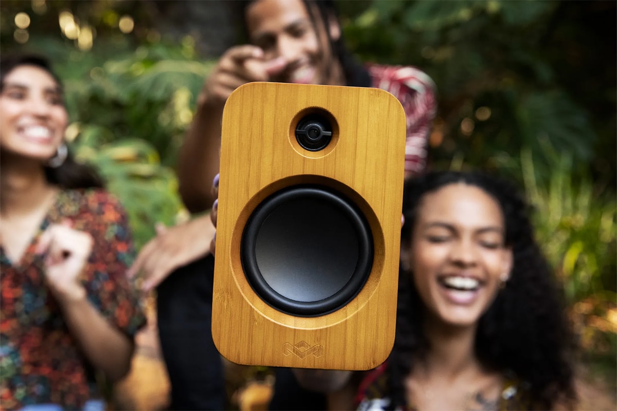 house of marley get together duo recycled bamboo fabric materials sustainability earth day bluetooth wireless speakers 
