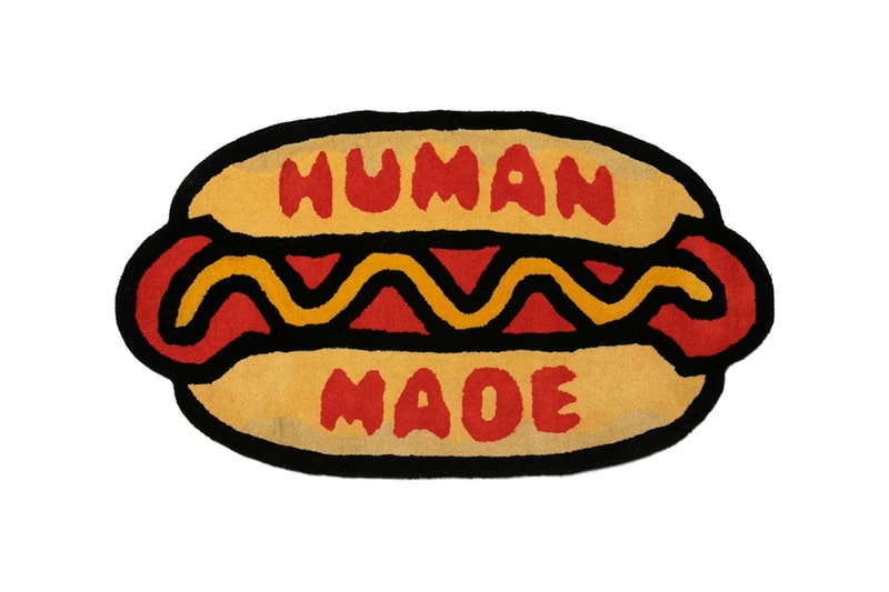 HUMAN MADE Hot Dog Rug accessories home lifestyle menswear streetwear nigo pharrell release