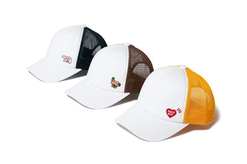 HUMAN MADE Trucker Bucket Hats spring summer 2021 ss21 accessories headwear caps mesh nigo pharrell 2000s info