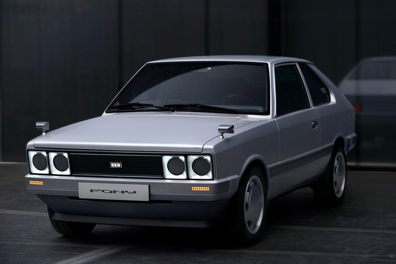 hyuntai 1975 pony heritage electric car vehicle makeover custom concept motorstudio busan museum 