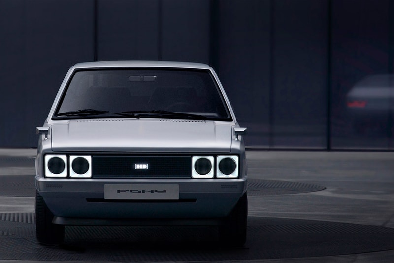 hyuntai 1975 pony heritage electric car vehicle makeover custom concept motorstudio busan museum 
