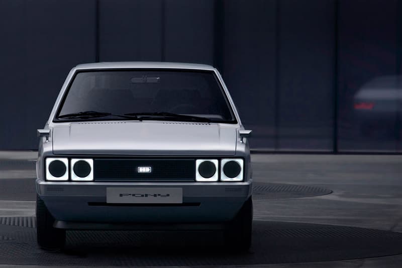 hyuntai 1975 pony heritage electric car vehicle makeover custom concept motorstudio busan museum