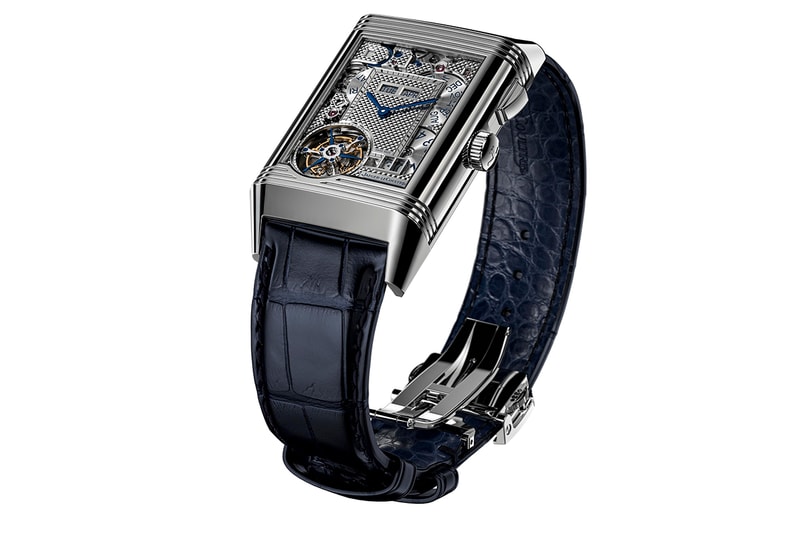 Jaeger-LeCoultre Reverso Hybris Mechanica Calibre 185 watch design white gold sapphire swiss horology 