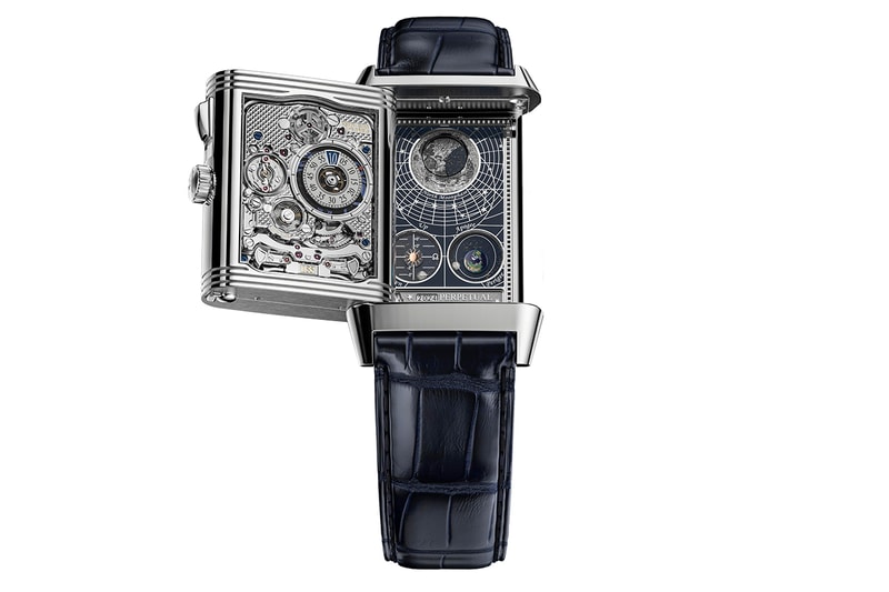 Jaeger-LeCoultre Reverso Hybris Mechanica Calibre 185 watch design white gold sapphire swiss horology 