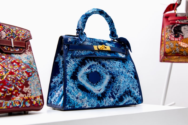 Hermès Birkin by Jay Ahr Closer Looks Artist Studio Rework Paint Bandana Series