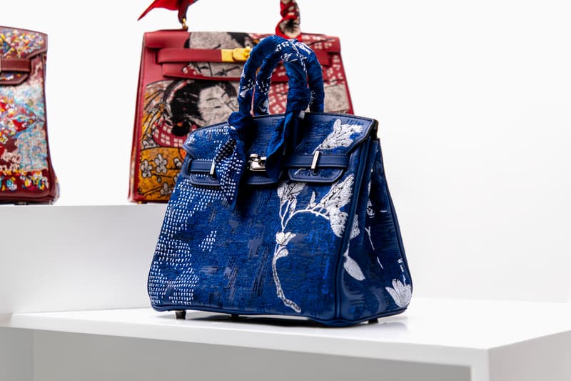 Hermès Birkin by Jay Ahr Closer Looks Artist Studio Rework Paint Bandana Series