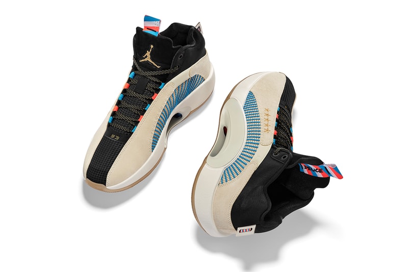 jayson tatum air jordan 35 barbershop pe info white blue red beige black info