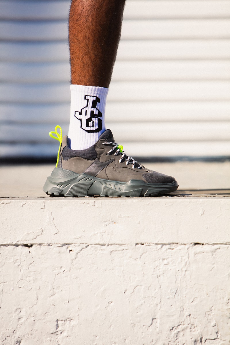 John Geiger 003 "Lux Grey" Sneaker Release Information Drop Date Leather Suede Mesh Python Skin Volt Webbing Rare Limited Edition Sell Out Resell