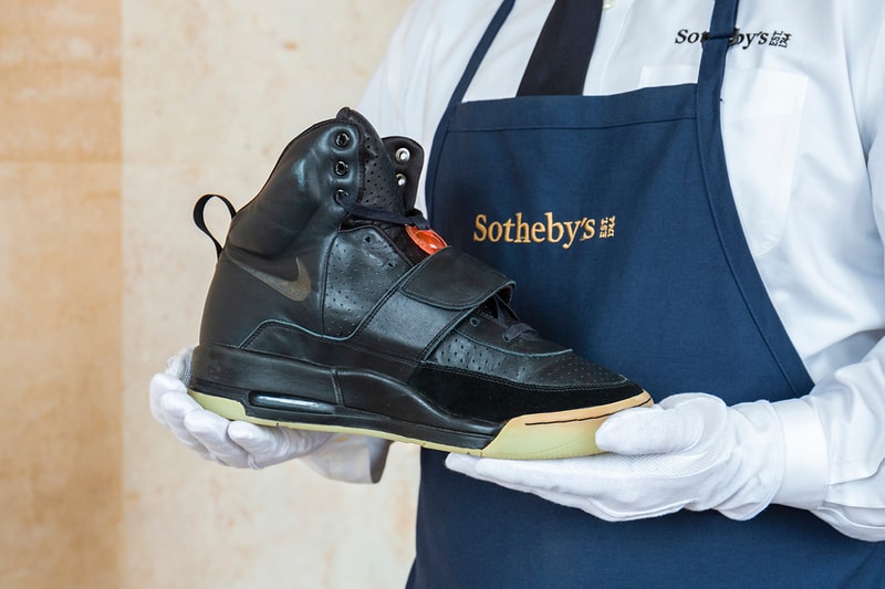 sothebys auction sale nike air yeezy 2008 grammy awards worn kanye west first ever most valuable details