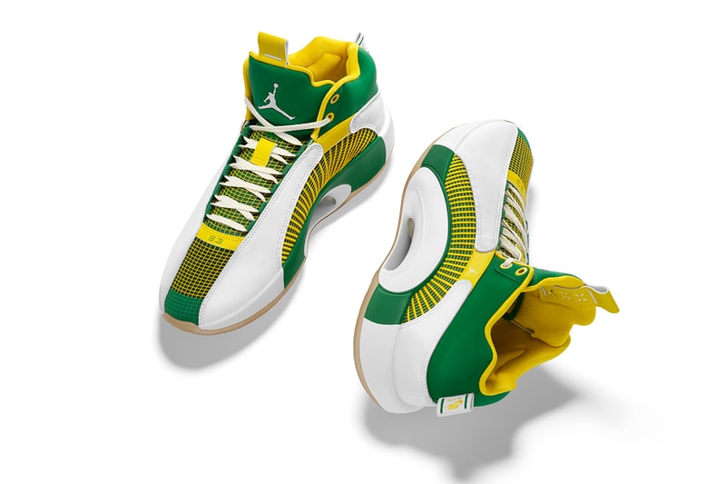 kemba walker air michael jordan brand 35 rice alt high school pe player edition sneaker white green yellow official release date info photos price store list buying guide