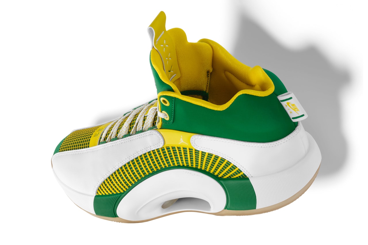 kemba walker air michael jordan brand 35 rice alt high school pe player edition sneaker white green yellow official release date info photos price store list buying guide