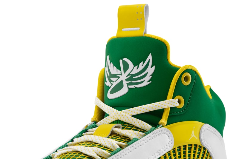 kemba walker air michael jordan brand 35 rice alt high school pe player edition sneaker white green yellow official release date info photos price store list buying guide