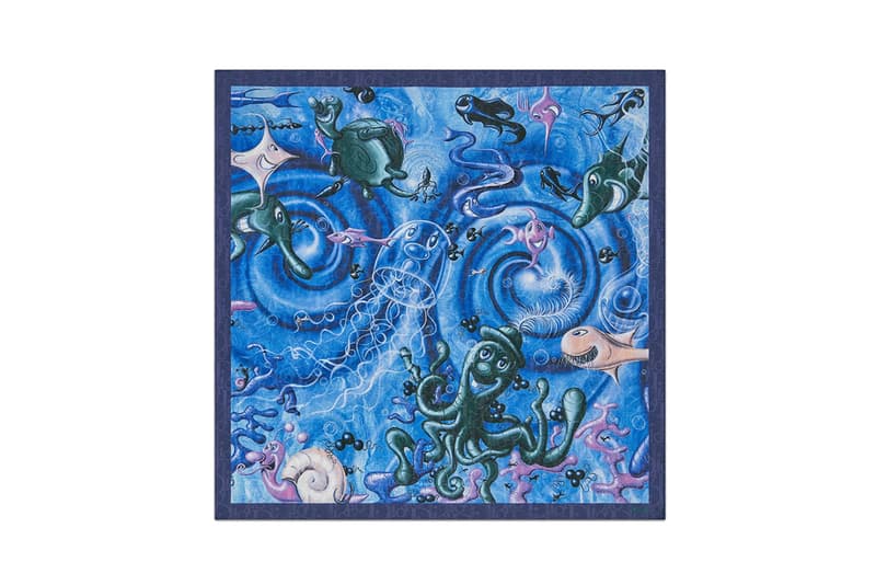 Kenny Scharf x Dior Pre-Fall 2021 Bechwear Capsule swim trunks shirt silk scarf print pattern artist collaboration collection menswear kim jones artwork painting