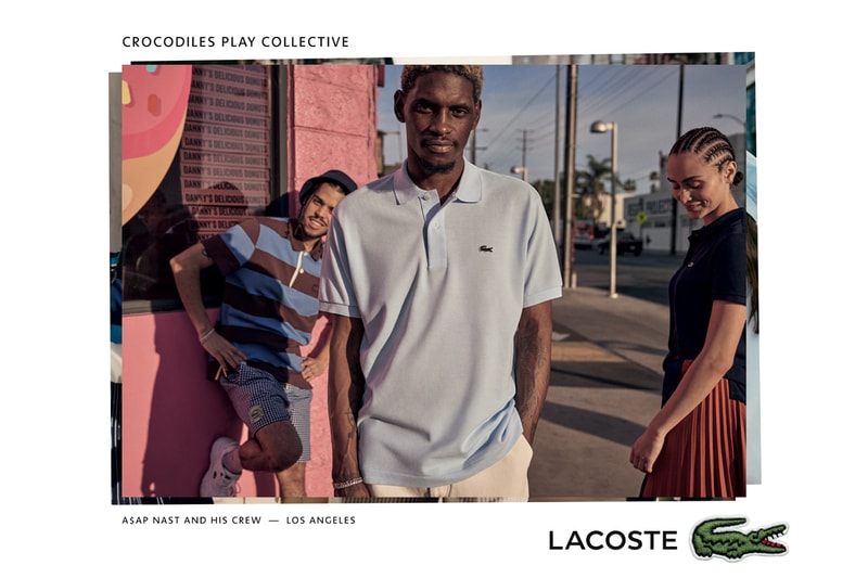 Lacoste SS21 Campaign Is All About Connecting Cultures With the Iconic Crocodile Spirit ASAP Nast A$AP NAST Peggy Gou Evan Mock Sonny Hall Louise Bourgoin Melanie Thierry Salif Gueye French Crocodile Logo