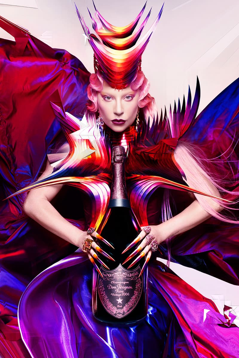 Lady Gaga x Dom Pérignon Champagne Bottle Born This Way Foundation 'Chromatica' Alcohol Food Beverage Campaign Launch Release Date Drop Little Monsters