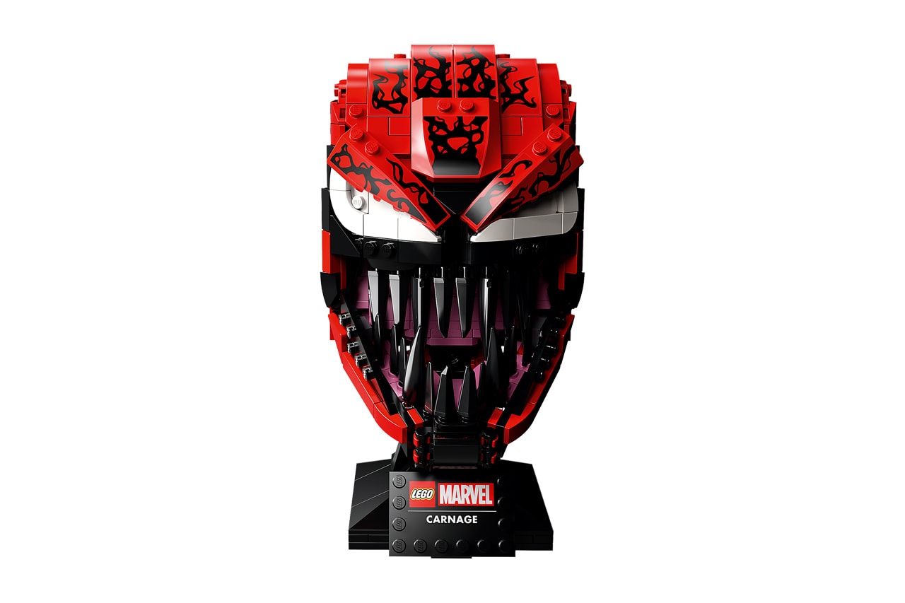 Marvel LEGO Carnage Mask collectible figures toys toy manufacturer collection spring summer 2021 ss21 design info