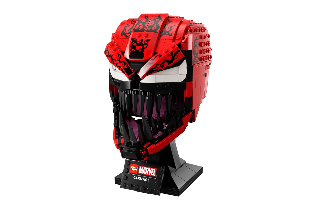 Marvel LEGO Carnage Mask collectible figures toys toy manufacturer collection spring summer 2021 ss21 design info