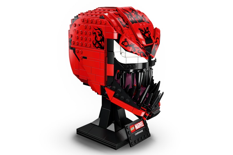 Marvel LEGO Carnage Mask collectible figures toys toy manufacturer collection spring summer 2021 ss21 design info
