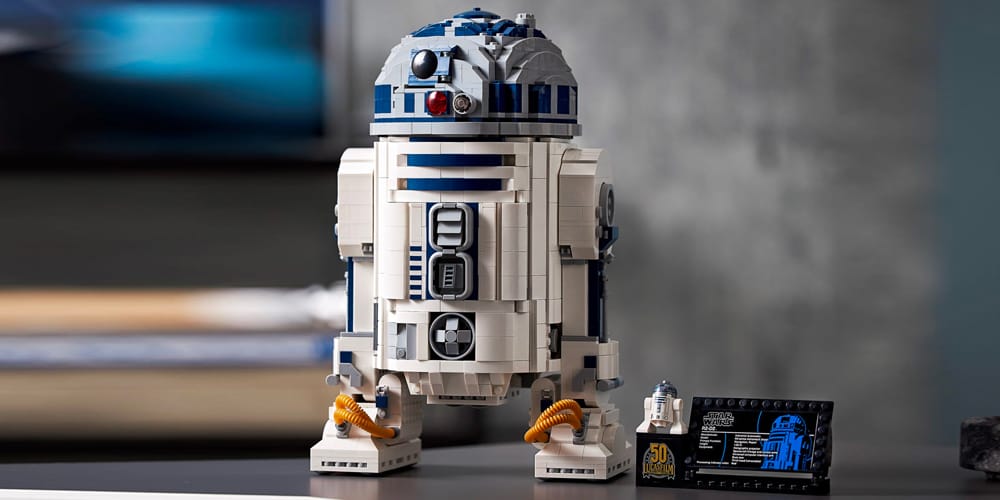 Star Wars Transparent Blue Custom R2D2 Minifigure Fits Major Brand Lego Block 