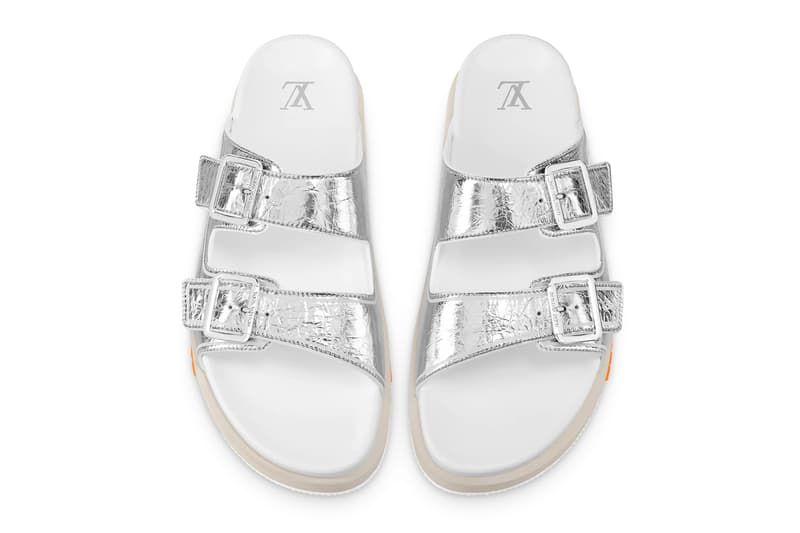 Louis Vuitton LV Trainer Mule Release Info Buy Price Silver Blue Fake Birkenstocks Virgil Abloh