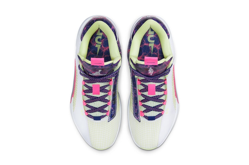 luka doncic air jordan 35 low white purple pink galaxy green glow DJ9805 190 release date info store list buying guide photos price 