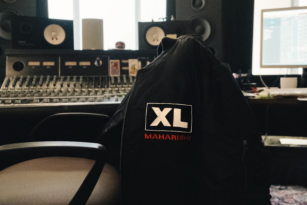 maharishi x XL V Recordings Collaboration Info release where to buy bomber jacket t-shirt record release
