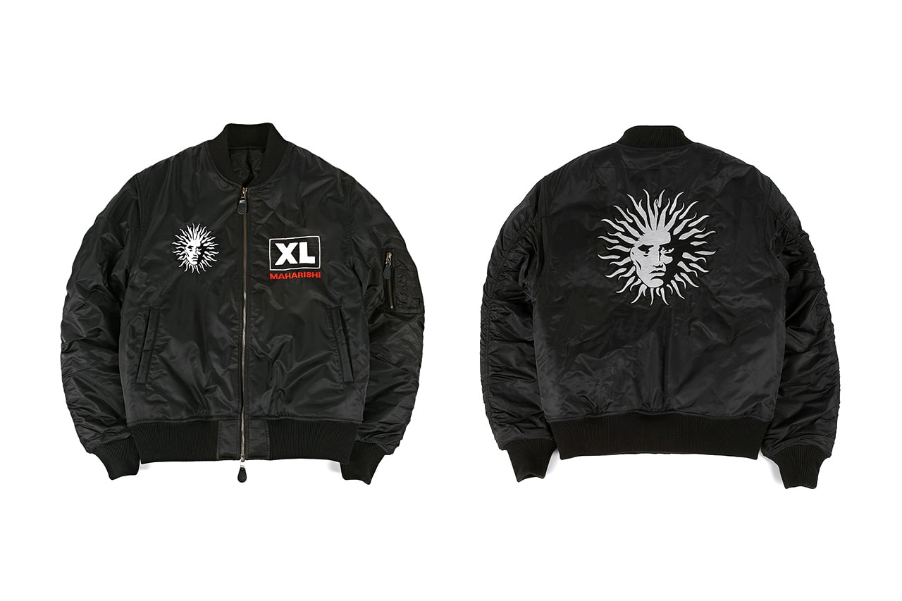 maharishi x XL V Recordings Collaboration Info release where to buy bomber jacket t-shirt record release